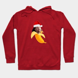 Christmas  Nicholas cage in a  banana Hoodie